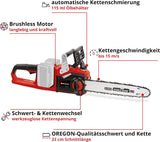 Einhell Akku-Kettensäge GE-LC 36/35 Li-Solo Power X-Change (Li-Ion, 36 V, 33 cm Schnittlänge, 15 m/s Schnittgeschwindigkeit, bürstenloser Elektromotor, ohne Akku und Ladegerät)