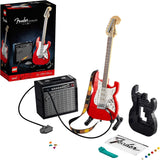 LEGO Ideas Fender Stratocaster, DIY-Gitarren-Kit, Modell-Musikinstrument für Jugendliche und Erwachsene mit 65 Princeton Reverb Verstärker, Gitarren-Zubehör und Aufkleber, ideal als Zimmer-Deko