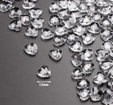 500 Stück hell Blau Herzen Diamantkristalle 12mm glitzernde Streudeko Deko Funkelnd Steine Kristalle Konfetti Diamanten zum DIY Verzieren Dekoration Hochzeit Verlobung,Valentinstag