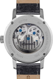 Ingersoll The Jazz 42 mm Automatik-Mondphasenuhr für Herren mit Skeleton-Zifferblatt und Echtlederarmband