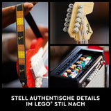 LEGO Ideas Fender Stratocaster, DIY-Gitarren-Kit, Modell-Musikinstrument für Jugendliche und Erwachsene mit 65 Princeton Reverb Verstärker, Gitarren-Zubehör und Aufkleber, ideal als Zimmer-Deko