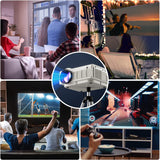 Beamer, Native 1080P 15000 Lumen Full HD 5G WiFi Bluetooth Beamer, Mini LED Beamer 4K Unterstützt, Heimkino Projektor Kompatibel mit TV-Stick