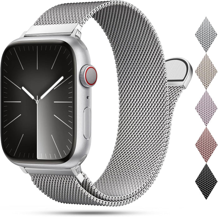 Apple Watch Armband 41mm 40mm 38mm 46mm 45mm 44mm 42mm Damen Herren, Einstellbar Metall Armbänder aus Edelstahl für iWatch Series Se Ultra 10 9 8 7 6 5 4 3 2 1