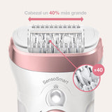 Braun Silk-épil 9 Epilierer Damen für Haarentfernung, Rasier- und Trimmeraufsatz, Micro-Grip-Pinzetten-Technologie, Hochfrequenz-Massageaufsatz