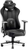 Diablo X-Player 2.0 Gaming Stuhl Bürostuhl Gamer Chair Stoff 3D Armlehnen Ergonomisches Design Nacken/- Lendenkissen Wippfunktion Schwarz Normal (L)