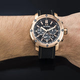 TW Steel Grandeur Tech Herren 48mm Chronograph Quarzuhr mit Silikonarmband