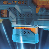 Elite 2 Phoenix CS-6 motorisierter Blaster, 12 Nerf Darts, 6-Dart Clip-Magazin, Fernrohr, Tactical Rails, Befestigungspunkte, 4AA Batterien