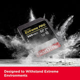 SanDisk Extreme PRO SDHC UHS-II Speicherkarte V90 128 GB (300 MB/s, 8K-, 4K- und Full-HD-Videoaufnahmen, RescuePRO Deluxe, stoßsicher, temperaturbeständig, wasserdicht und röntgensicher)