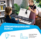 Melody 61 - Keyboard E-Piano für Anfänger mit Lautsprechern, Klavier Ständer, Hocker, Kopfhörern, Mikrofon