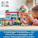 LEGO 60330 City Krankenhaus mit Krankenwagen, Rettungshubschrauber und 12 Mini-Figuren für Jungen und Mädchen ab 7 Jahren, Spielzeug mit Stadt-Gebäuden