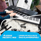 Melody 61 - Keyboard E-Piano für Anfänger mit Lautsprechern, Klavier Ständer, Hocker, Kopfhörern, Mikrofon