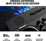 Numark Party Mix II – DJ Controller Pult mit 2 Decks, eingebauten DJ-Lichtern & DJ-Mixer; unterstützt direktes Streaming von TIDAL, SoundCloud u. mehr