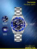 Invicta Pro Diver Edelstahl Herren Quarzuhrwerk - 40mm