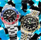 Stuhrling Herrenuhr Taucheruhr 3965.02, 42mm GMT-Funktion, 100m, Schweizer Quarzwerk ÖZENSAAT