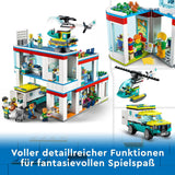 LEGO 60330 City Krankenhaus mit Krankenwagen, Rettungshubschrauber und 12 Mini-Figuren für Jungen und Mädchen ab 7 Jahren, Spielzeug mit Stadt-Gebäuden