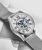 Stuhrling Herrenuhr Automatikuhr mit Selbstaufzug, Mesh Armband, ÖZENSAAT