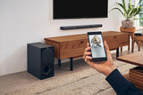 Sony HT-S40R - 5.1.-Kanal-Soundbar (inkl. kabelgebundenem Subwoofer, kabellosen Rear-Lautsprechern, Bluetooth, Surround Sound, Dolby Digital), Schwarz Breit