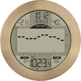 Digitale Wetterstation Meteomar Luftdruck, mit Balkendiagramm für 24h/3h/1h, Temperatur und Luftfeuchtigkeit, Funkuhr ÖZENSAAT