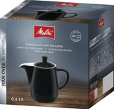 Melitta Porzellan Kaffeekanne, 0,6l, schwarz, ÖZEN SAAT