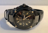 SEIKO Sportura SRW893P1  Damenuhr Chronograph Schwarz Gold Leder Armbanduhr NEU