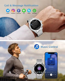 Smartwatch Herren für Android iOS, Bluetooth-Anrufe mit Herzfrequenz Fitnessuhr