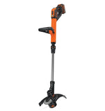 Black+Decker Akku-Rasentrimmer (Powercommand EasyFeed, 18V 4,0Ah, inkl. Akku und Ladegerät, 30 cm Schnittbreite, für größere Flächen)