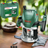 Bosch Home and Garden Oberfräse POF ACE (3 x Spannzange, Fräser, Parallelanschlag, Absaugadapter, Koffer (1400 W))