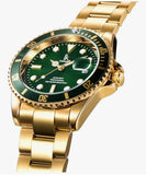 Armbanduhr Herren Damen Kalender Goldene Farbe Armband Unisexuhr #ÖZENSAAT