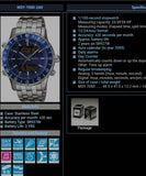 CASIO MSY-700D-2AV Herren Uhr Blau 200m WR Sportuhr Stoppuhr ÖZENSAAT