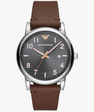 Emporio Armani AR11175 Herren Analog Quarz Uhr mit Leder Armband