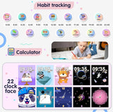 Smartwatch Kinder-Uhr Telefon für Mädchen und Jungen mit Spiele Anruffunktion SOS Kamera Musik Schrittzähler Taschenlampe Wecker-Kids smart Watch telefonieren Geschenk für 4-10 Jahre (Rosa)