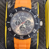 Jack & Bossi Armbanduhr Analog Quarz mit orangem Armband ÖzenSaat