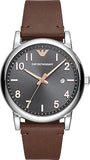 Emporio Armani AR11175 Herren Analog Quarz Uhr mit Leder Armband