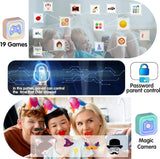 Smartwatch Kinder-Uhr Telefon für Mädchen und Jungen mit Spiele Anruffunktion SOS Kamera Musik Schrittzähler Taschenlampe Wecker-Kids smart Watch telefonieren Geschenk für 4-10 Jahre (Rosa)
