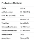 s.Oliver SO-4053-MQ XL Herren Armbanduhr aus Edelstahl #ÖZENSAAT