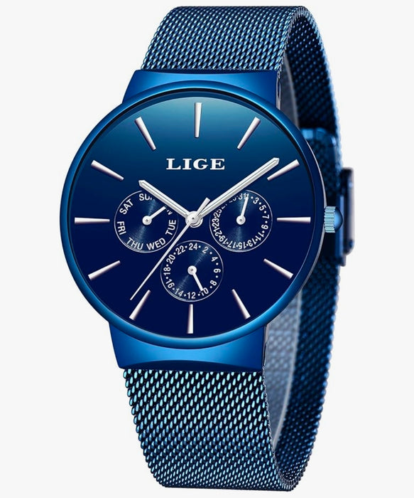 Uhr Herren Simple Geschäft Sports Analog Quarzuhr Edelstahlgewebe Band Unisex Armbanduhr #ÖZENSAAT