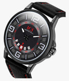 Armbanduhr für Männer Automatisch-mechanische Uhr Lederarmband Datumsanzeige Tagesanzeige 3 ATM Wasserdicht Leuchtender Zeiger modische Quarzuhr