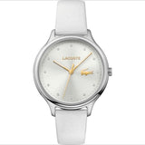 Lacoste 2001005 Analog Quarzuhr für Damen mit Weisses Lederarmband ÖZENSAAT