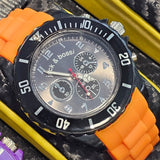 Jack & Bossi Armbanduhr Analog Quarz mit orangem Armband ÖzenSaat