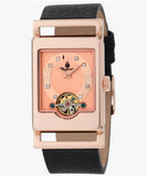 Burgmeister Armbanduhr für Damen, Automatik-Uhr Lederarmband - wasserdichte Damenuhr
