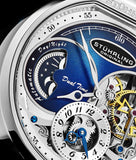 Stuhrling 988B Automatikuhr 46 mm, Skelett-Zifferblatt, Mondphasenanzeige ÖZENSAAT