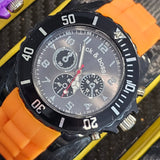 Jack & Bossi Armbanduhr Analog Quarz mit orangem Armband ÖzenSaat