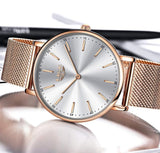 Unisexuhr Elegant Quarz Analog Wasserdicht Mode Minimalistisch Mesh Edelstahl Herren Damen Uhr #ÖZENSAAT