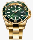 Armbanduhr Herren Damen Kalender Goldene Farbe Armband Unisexuhr #ÖZENSAAT