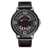 Armbanduhr für Männer Automatisch-mechanische Uhr Lederarmband Datumsanzeige Tagesanzeige 3 ATM Wasserdicht Leuchtender Zeiger modische Quarzuhr