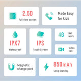 Smartwatch für Kinder, GPS Positionierung, Videoanrufe, Touchscreen, iOS Android, Rosa #ÖZENSAAT