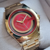 Momentus Watch DW293V 34mm Rote Zifferblatt Goldene Damenuhr ÖZEN SAAT