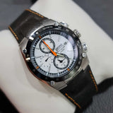 Seiko Sportura Alarm Chronograph Watch Lederband Herrenuhr ÖZEN SAAT