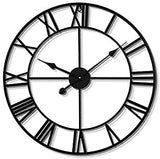 Wanduhr mit römischen Ziffern, geräuschlos, hochwertig, Quarz, batteriebetrieben, dekorative runde Wanduhren im Vintage-Stil, rustikale Dekoration für Wand, Wohnzimmer, Küche
40cm
