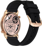 Stuhrling Original Men's 503.334614 Symphony Eclipse Horizon Swiss Quartz Dual Time Rose Tone Watch